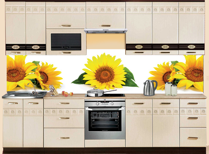 Фартук МДФ SP 133 с подсолнухами