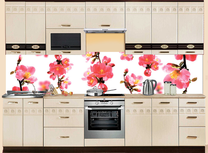 Фартук МДФ SP 138 с цветами магнолии