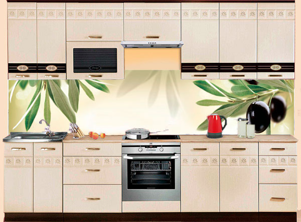 Фартук МДФ SP-154 с оливками в интерьере