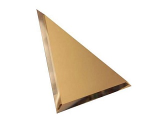 Плитка зеркальная треугольная бронзовая матовая