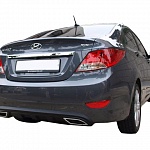 Диффузор заднего бампера для Hyundai Solaris тиснение