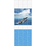 Панель ПВХ Unique Дельфины (рисунок)