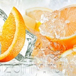Защитное стекло Апельсины и лед для кухни