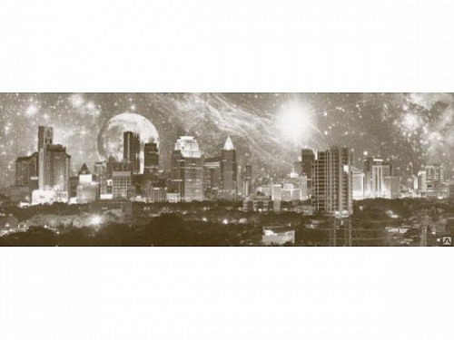 Фартук ХДФ Ночной город Коричневый