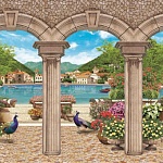 Фартук для кухни Средиземноморье 389