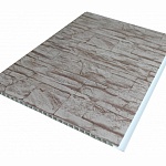 Панель ПВХ Дикий камень темно-коричневый