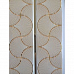 Двухсекционная панель с золотой полосой Н1-24 Бежевый