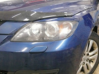 Реснички на фары Mazda 3 Hatchback короткие Реснички