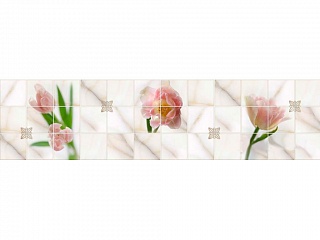 Фартук МДФ Кафель Тюльпан