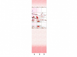 Панель ПВХ Novita light Вишня розовая (рисунок)