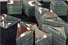 Плитка  зеркальная прямоугольная графитовая