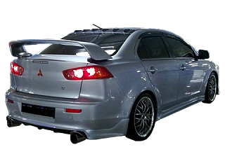 Накладка заднего бампера для Mitsubishi Lancer X Zodiac Тюнинг Митсубиси Х, покраска установка, фото.