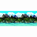 Фартук для кухни Горы