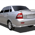 Спойлер на задний бампер Приора Кураж