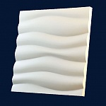Панель 3D гипсовая Волна горизонтальная крупный рельеф