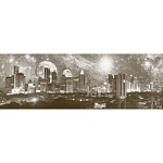 Фартук ХДФ Ночной город Коричневый