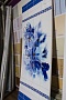 Панель ПВХ Панда Синий Цветок (рисунок)