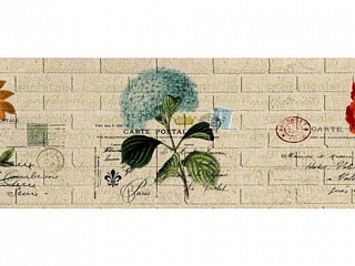 Фартук МДФ Почтовая карта с тиснением под кирпич