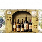 Фартук МДФ Шато-марго с тиснением под кирпич