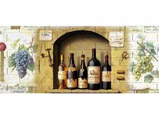 Фартук МДФ Шато-марго с тиснением под кирпич