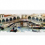 Фартук МДФ Мост с тиснением под дерево