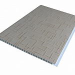 Панель ПВХ Рогожка карамель