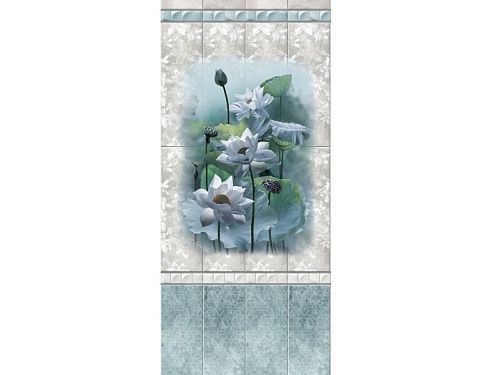 Панель ПВХ Панда Лазурь (узор)