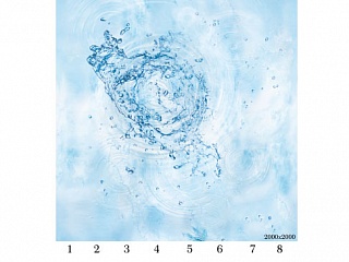 Потолочная панель ПВХ Панда Вода (рисунок)